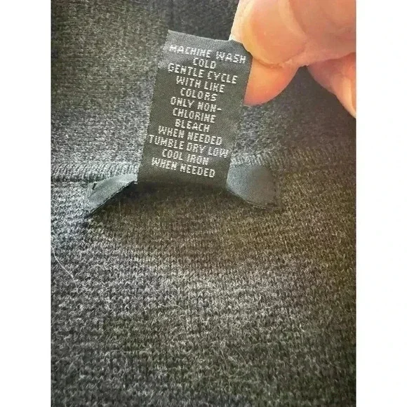 Alfani Pea Coat Gray Size 1X Gray Shawl Neckline Button Front Plus Size - Picture 10 of 11